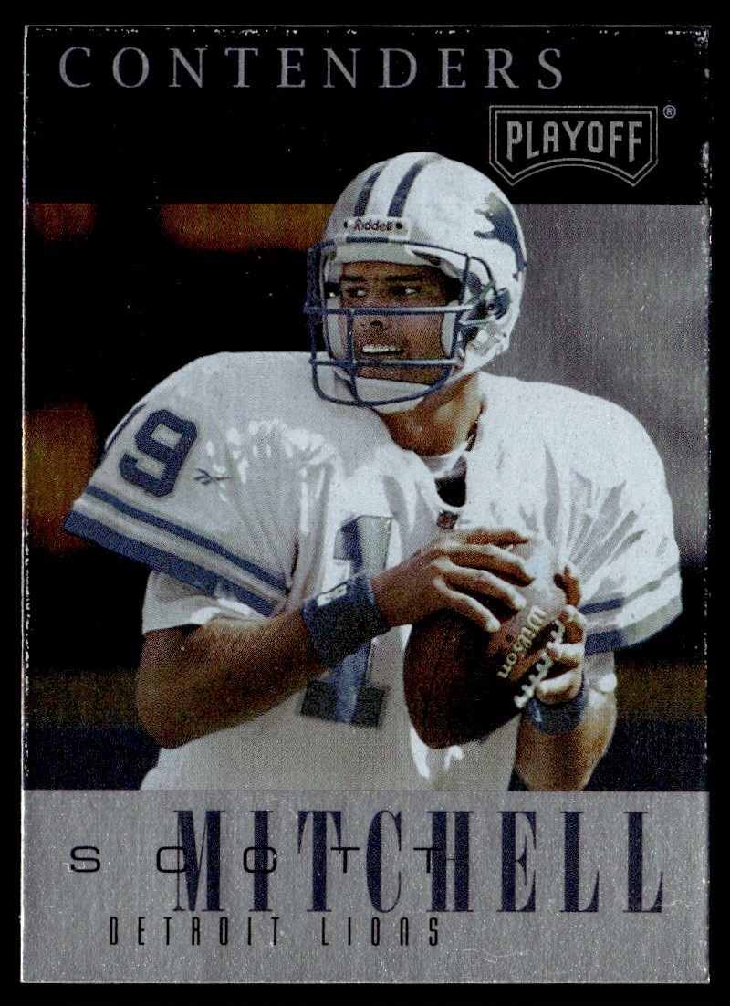 1995 Playoff Contenders Scott Mitchell Detroit Lions #19