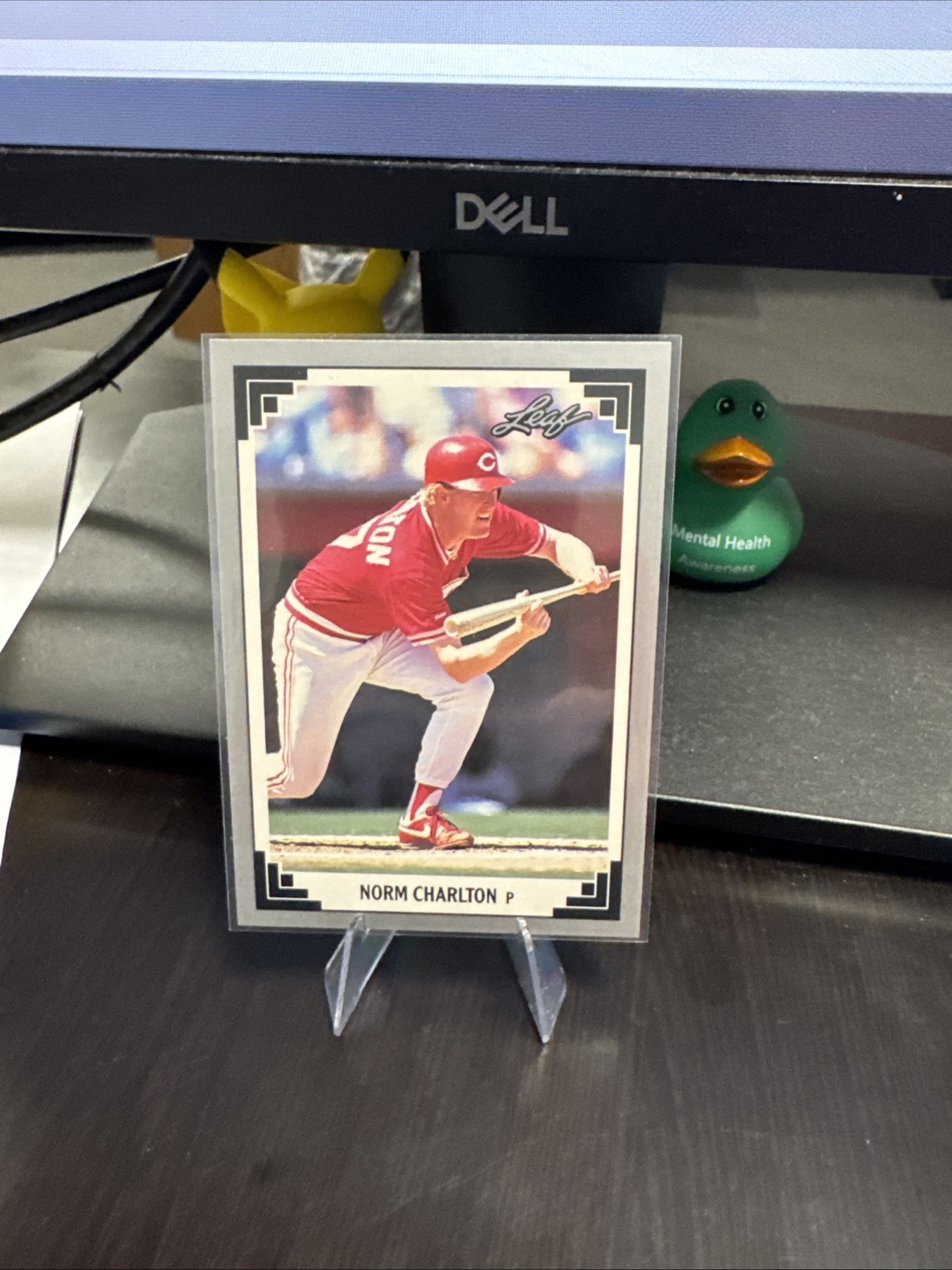 1991 Leaf Norm Charlton Cincinnati Reds #414 Baseball Card Free Ship