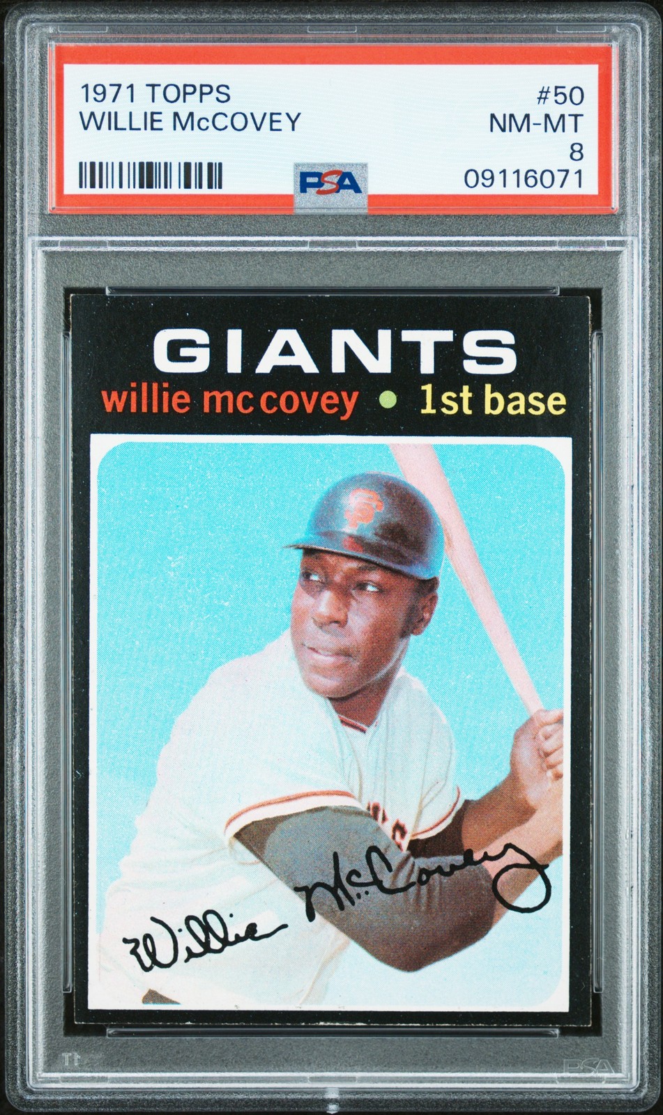1971 TOPPS #50 WILLIE MCCOVEY PSA 8