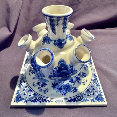 Delft Blauw Tulipier Floral 7 Frog Vase And Base By Jasmin Holland 5 