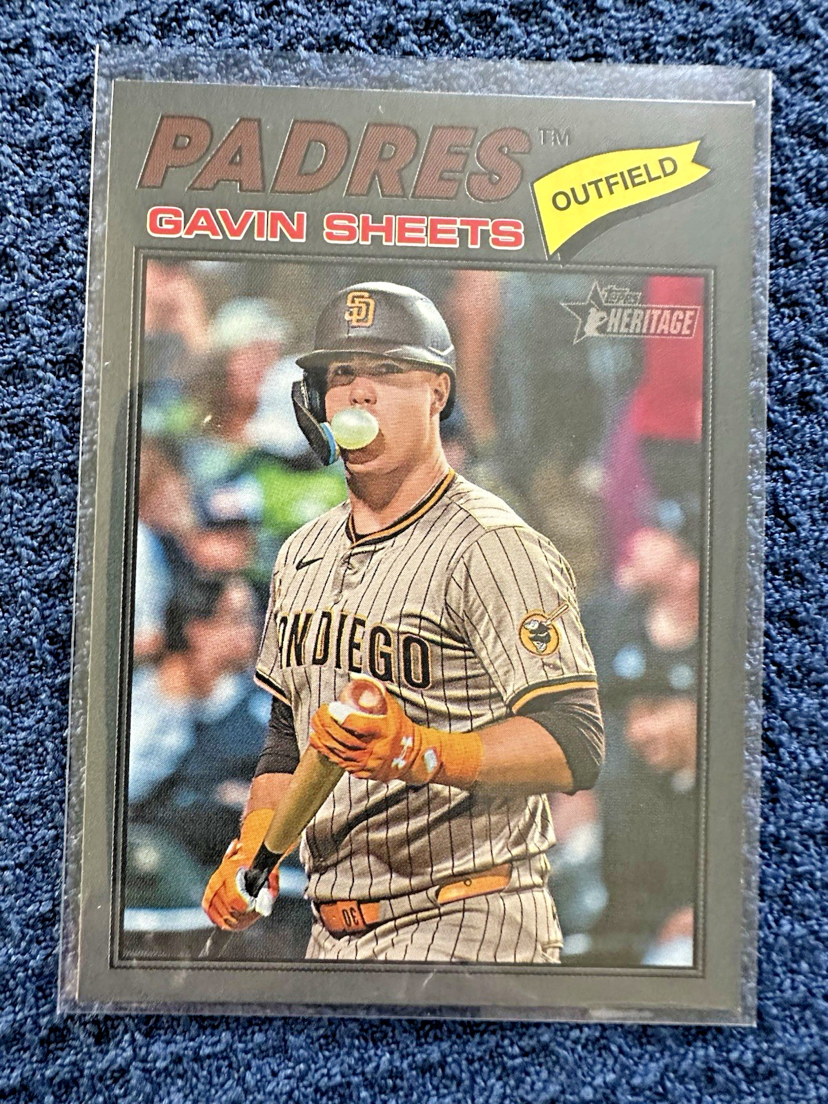 2026 Topps Heritage Gavin Sheets Short Print Dark Grey Border #127 Padres