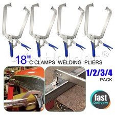 1/2/3/4 PIECE 18 INCH WELDING C CLAMPS MOLE VICE GRIP LOCKING PLIERS SHEET METAL