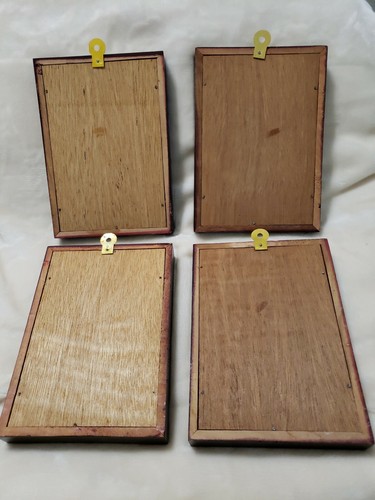 Chinese Art Wood Framed Guitar Lute Mandolin Guzheng Sanxian Yueqin 4 pc - Picture 6 of 12