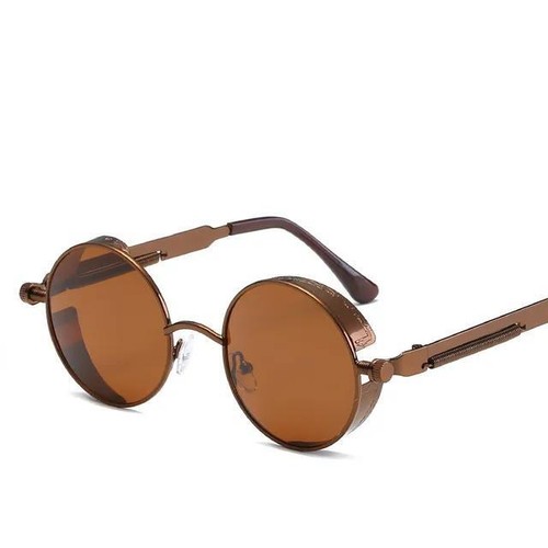 Hombres Mujeres Vintage Gótico Steampunk Gafas Retro Redondas HD Polarizadas Gafas de Sol - Imagen 32 de 37