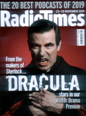 RADIO TIMES 23 NOV 2019 . DRACULA CLAES BANG FRONT COVER