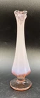 FENTON Opalescent Pink Swung Glass Bud Vase
