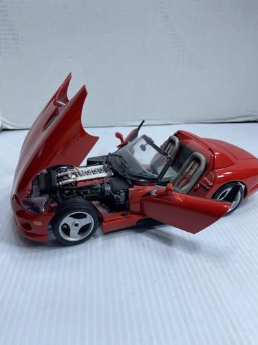 Burago Metal Die Cast Car Model Dodge Viper Rt/10 Made In Italy Red - Picture 2 of 13