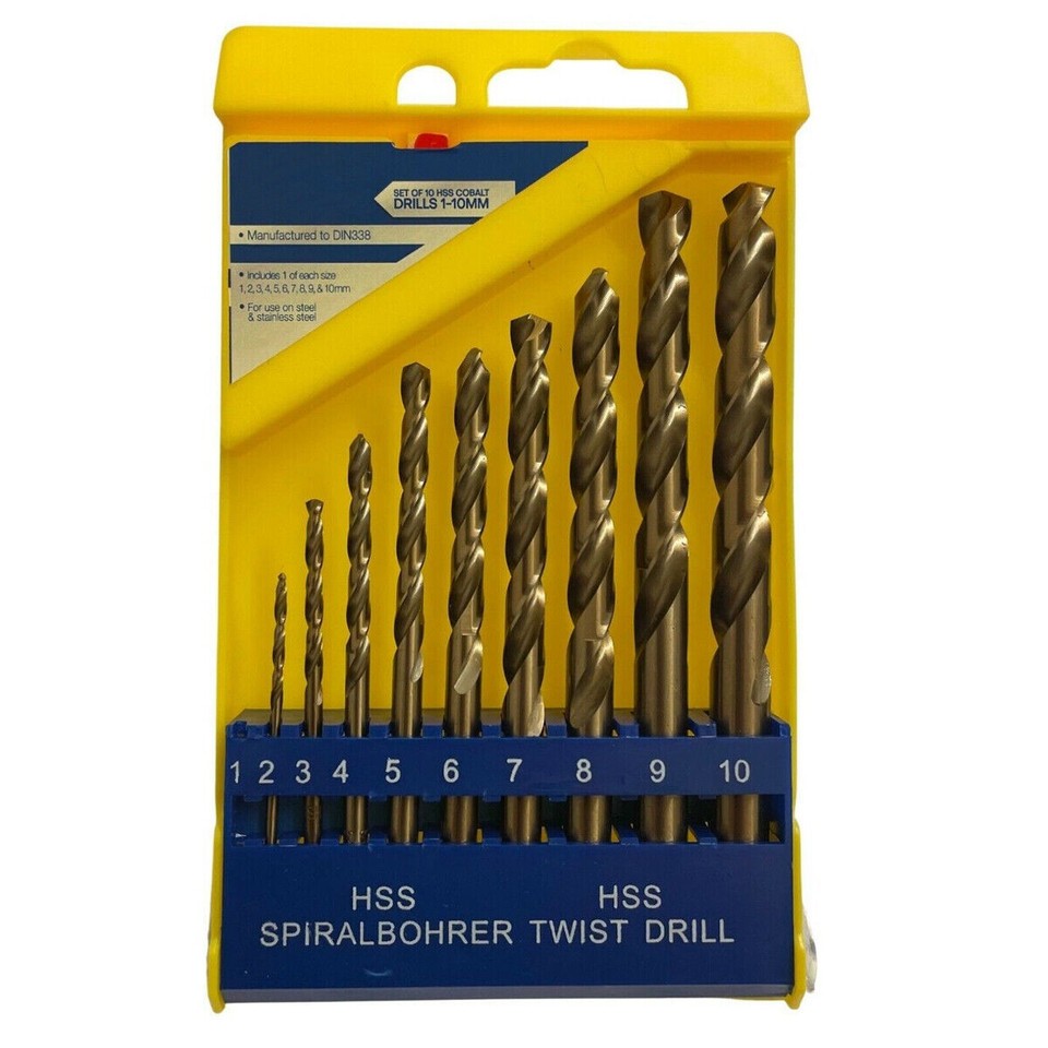 Metric Jobber Drill Bit Set (Cobalt)For Drilling Stainless Steel & Hard