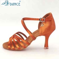 Latin Dance Shoes Lady High Heel Soft Bottom National Standard Practice Sandals
