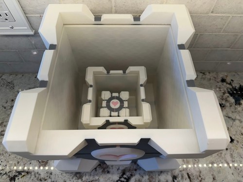 Portal-Inspired Weighted Companion Cube Storage Containers with Removable Lid - Picture 9 of 29
