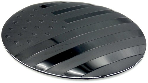 1x Patriotic American Flag Decal Sticker Emblem Aluminum Dome 65mm 2.55" Black - Foto 20 di 21