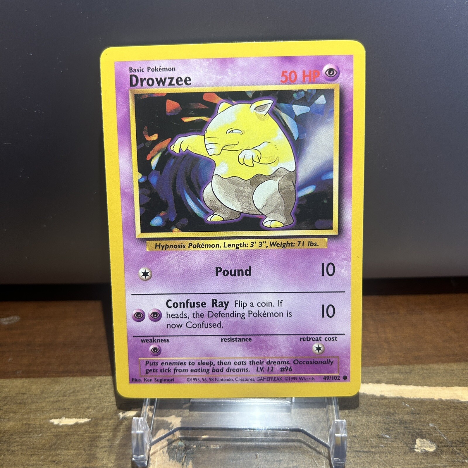 Drowzee Base Set 1999 49/102 Pokémon TCG LP Vtg