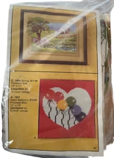 Vtg Artcraft Concepts "Spring"  Long stitch 14x 11 14 Mesh Canvas