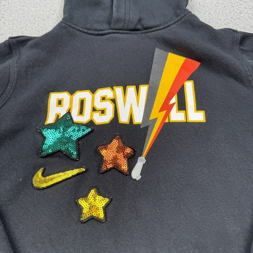 NIKE Hoodie Youth Medium Black Roswell Rayguns Sequin Sweater Sweatshirt - Picture 2 of 11