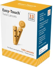 EasyTouch Twist Lancets, 33 Gauge (1 Box of 100)