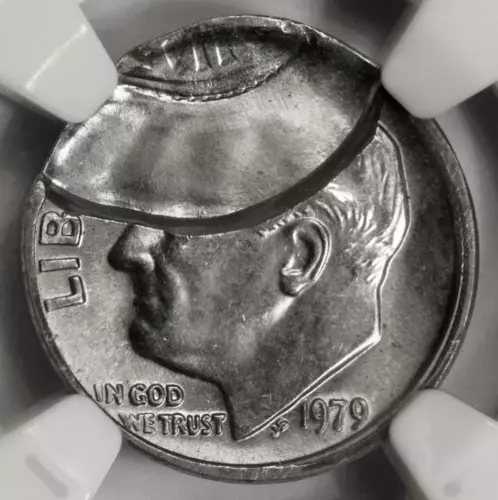 1979 NGC MS64 Brockage By Off Center Dime Mint Error Rare Wow Just Amazing!