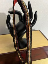 VTG Thin Belt Multicolor Seed  Round Beads Ties 30"  10" Ties