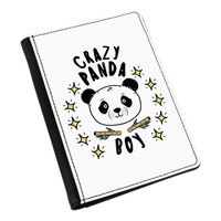 VerrüCkte Panda Jungen Stars Pass-Etui HüLle ÜBerzug Tiere Scherz Haustier Sohn