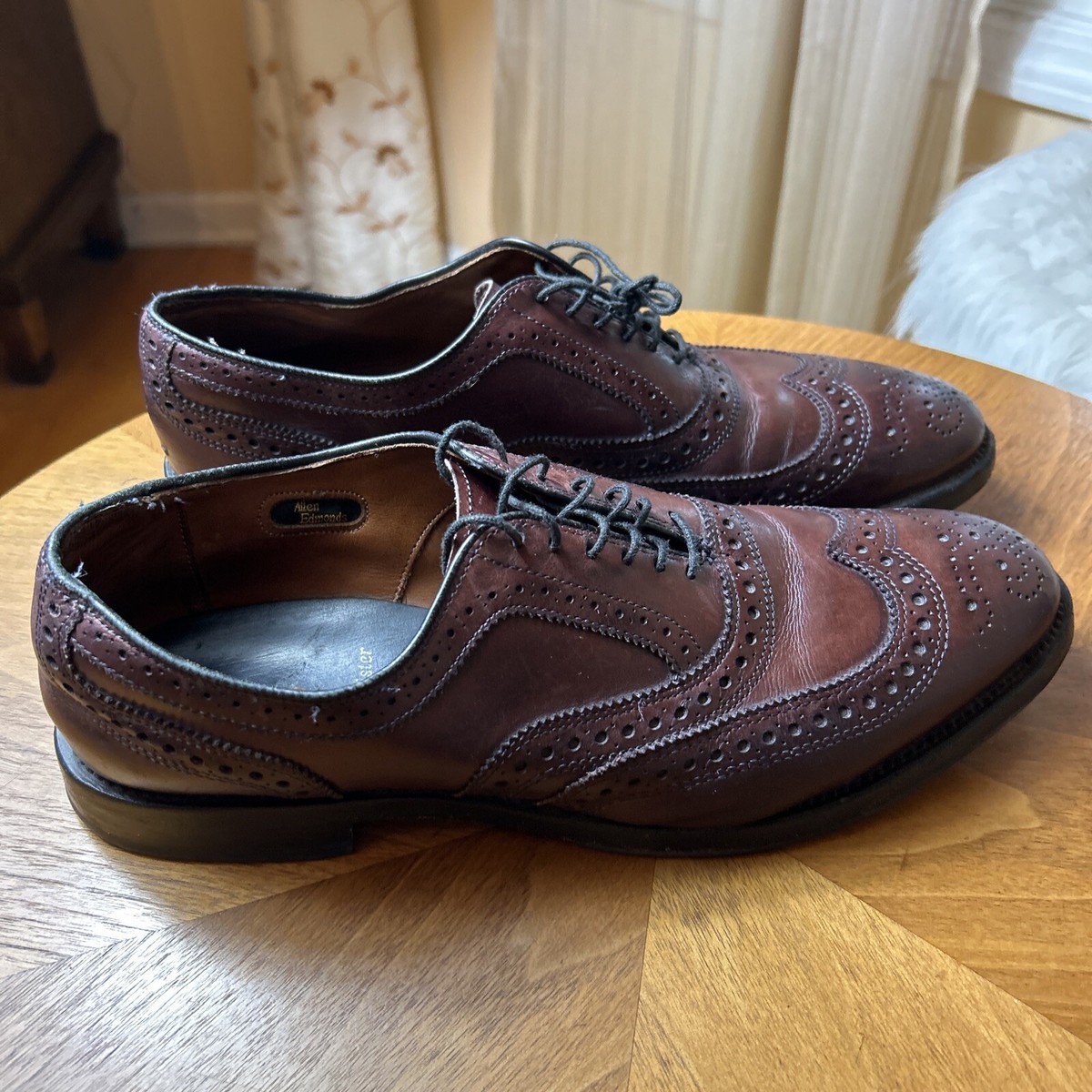 Allen Edmonds McALLISTER Size 9 EEE BURGUNDY LEATHER SHOES VERY NICE USA Allen Edmonds McALLISTER Size 9 EEE BURGUNDY LEATHER SHOES  main image 3