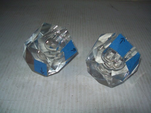 2) Vintage Waterford Leaded Crystal Glass Candlestick Taper Holders PLEASE READ - Picture 8 of 10