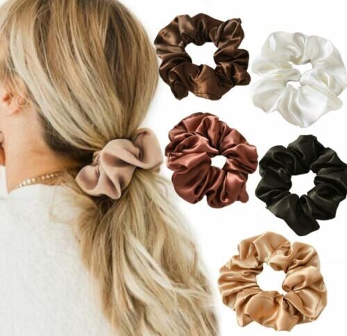 Paquete de 6 bandas bobble gruesas fuertes para cabello satinado mujeres niñas - Imagen 3 de 15