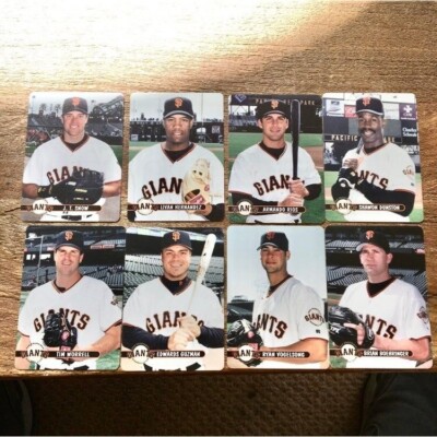2001 Keebler SF Giants Cards #5, 13, 16, 18, 24-27 - NOT TRACKABLE