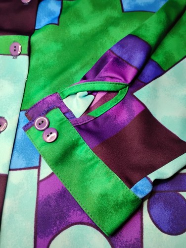 Vtg Top Notch Women 80's Style Abstract Colorful Long Sleeve Blouse/EUC/ Sz 1X - Picture 5 of 8
