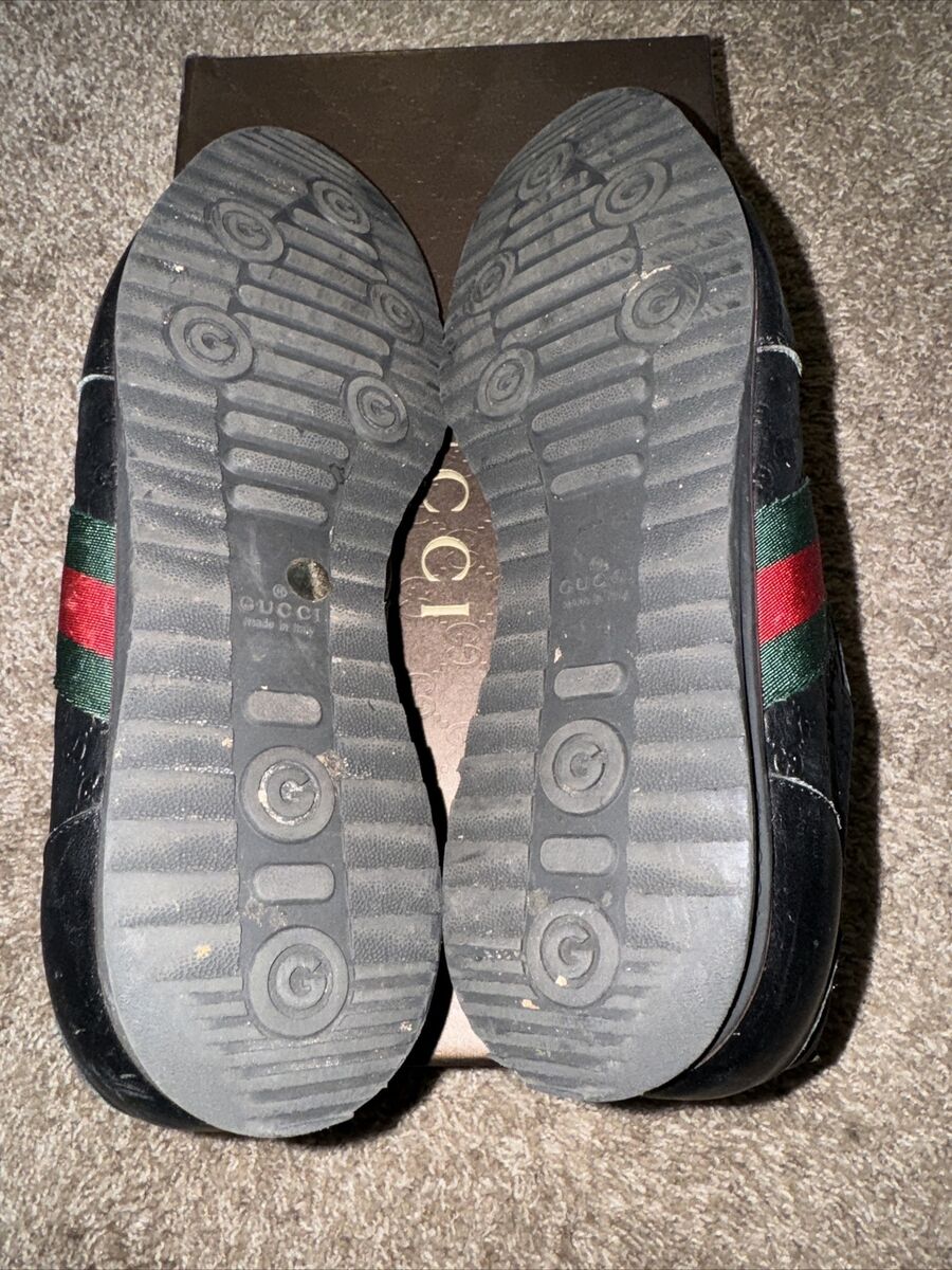 Gucci Micro Guccissima 233334 Men's Black Leather Web Gucci Micro Guccissima 233334 Men's Black Leather Web