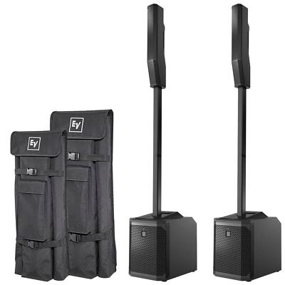 Electro-Voice EVOLVE 30M Powered Portable DJ PA Column Speaker System Black Pair