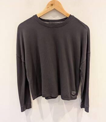 Primark Love To Lounge Ladies T-shirt Size 6/8 XS Black Pyjama Bed Long Sleeved 