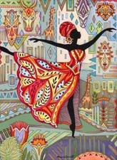 Ceramic Backsplash Tile Mural Real Life Kitchen/Bathroom - Joy - Marjorie Sarnat