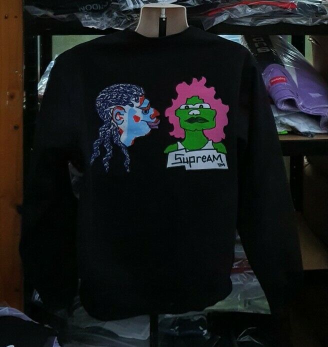 FW17 Supreme Gonz Heads black crewneck size L large FW17 Supreme Gonz Heads black crewneck size L large