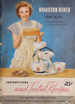 1948 Hamilton Beach  Food Mixer Instruction And Tested Recipes Booklet