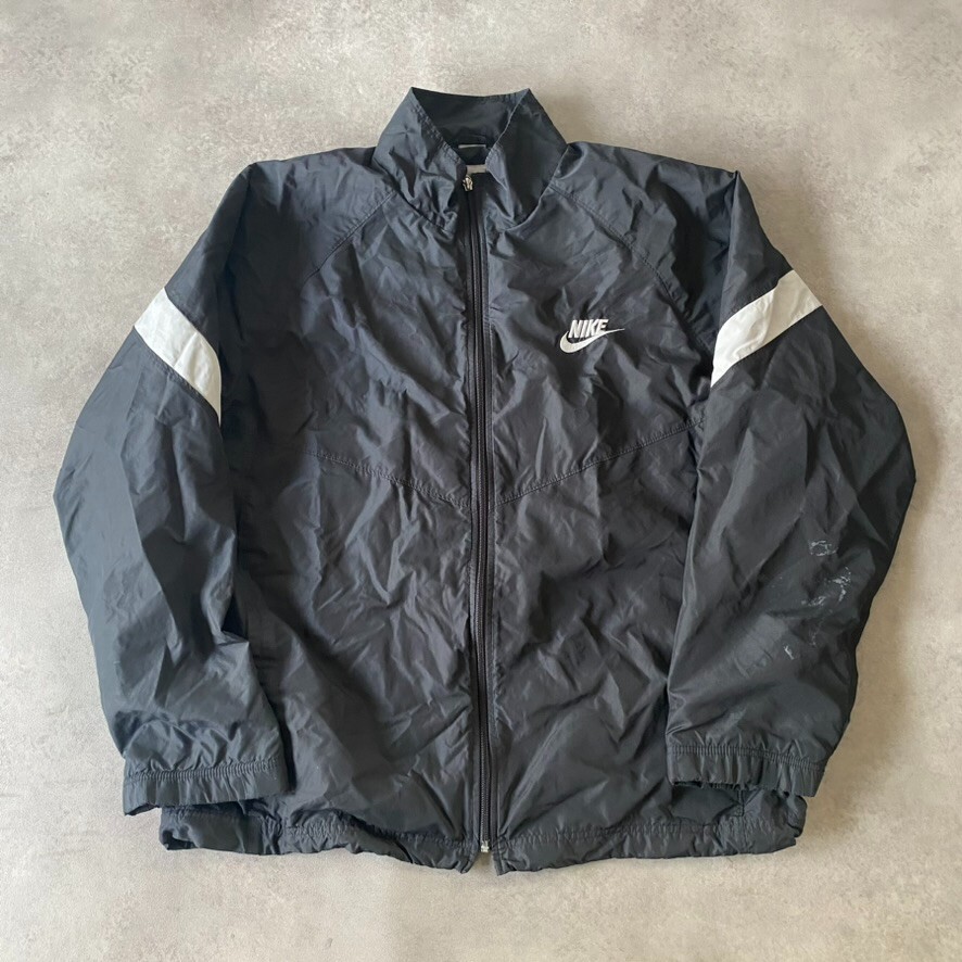 SACAI X NIKE Giacca a vento Nike Track uomo XL Y2K Swoosh vintage foderata ricamata nera