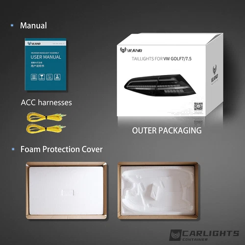 VOLL LED Scheinwerfer+Rote Rückleuchten für V0lkswagen G0lf VII MK7 2013-2016 - Bild 19 von 21