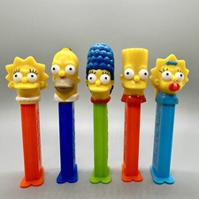 Lot of 5 Vintage PEZ Dispensers THE SIMPSONS Family Out of Package Complete Set