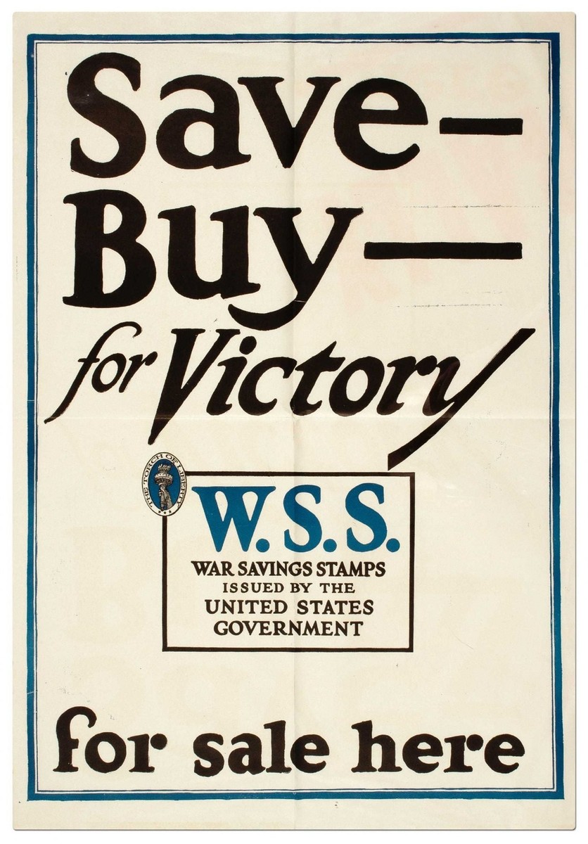 Broadside Save Buy- for Victory War Savings Stamps Issued by