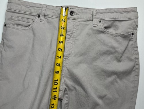 Lands End Women’s 14 Tall Mid Rise Slim Jeans Light Gray 36x35.25 - Picture 11 of 18