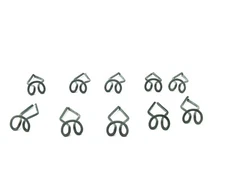 10 Body Side Push In Molding Fastener Clips NOS Fender 1/2" x 1/4" Hood Trunk