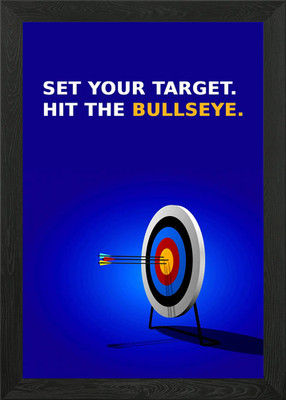 Hit the Bullseye gerahmtes Wandbild Poster Leinwanddruck Bild