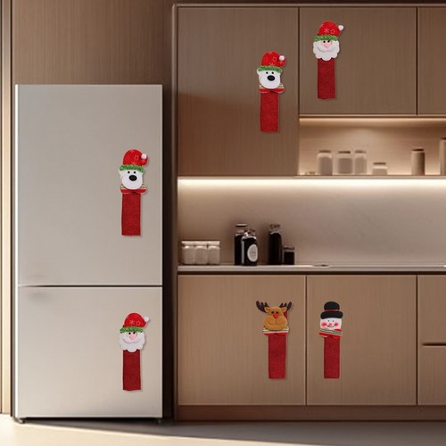 Pokrowce na klamki wielokrotnego użytku poliestrowe świąteczne wielokrotnego użytku do lodówki - Zdjęcie 2 z 26