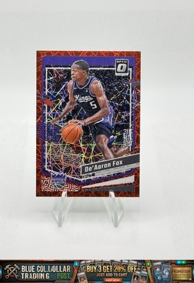 2023-24 Donruss Optic De'Aaron Fox #52 Red Velocity Sacramento Kings #/299 SP
