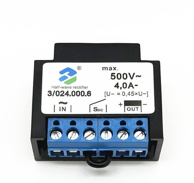 Einweggleichrichter Half-wave 3/024.000.6 500V~ 4.0A 5.5A Motor Brake Rectifier