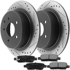 Rear Disc Rotors Ceramic Brake Pads For Nissan Altima Sentra Renault Safrane
