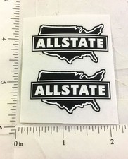 Pair Marx Allstate Black/White Door Logo Stickers MX-062