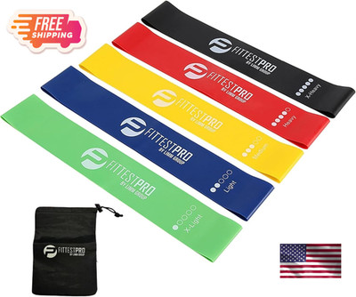 Resistance Bands Loop Set of 5 Exercise Workout CrossFit Fitness Yoga Booty Band