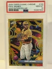 2025 Topps Cosmic Chrome Paul Skenes Gold Interstellar Refractor /50 PSA 10 GEM
