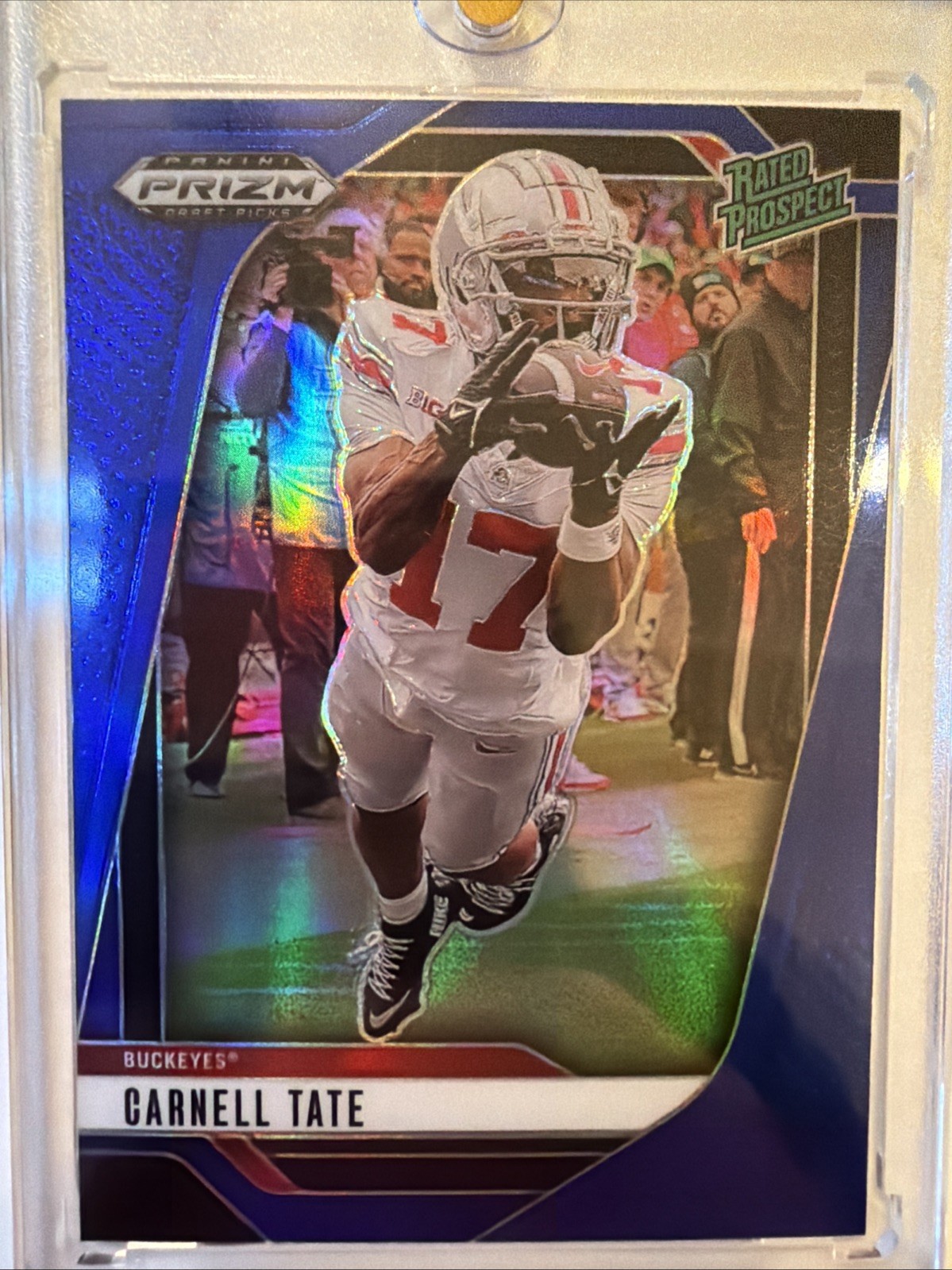 Carnell Tate 2025 Panini Prizm Draft Picks Blue Prizm /249 #68 Buckeyes