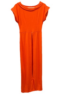 NEW Women's Orange DRESS over Cover Up Summer Party Beach Sundress Size SMALL