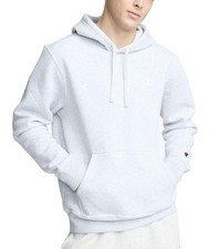 Champion Men's Powerblend Fleece Pullover Hoodie, C Logo, New Manhattan Mist Hea
